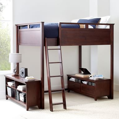 Hampton Loft Bed with Bookcase | Pottery Barn Teen