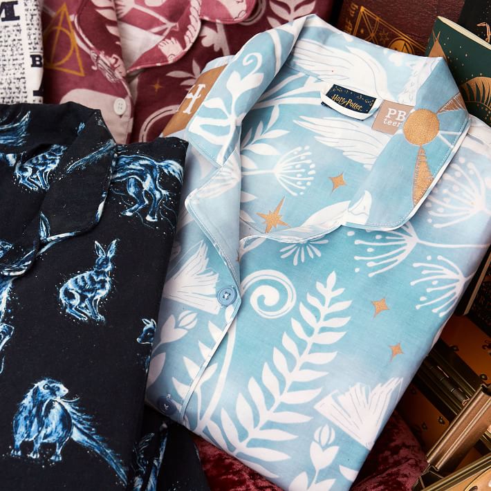 Harry Potter™ Magical Damask Organic Flannel Pajama Set - Mystic