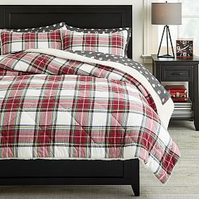 Plaid discount sherpa comforter