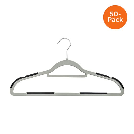 Destination Holiday Notched Velvet Hangers - Gray - Shop Hangers