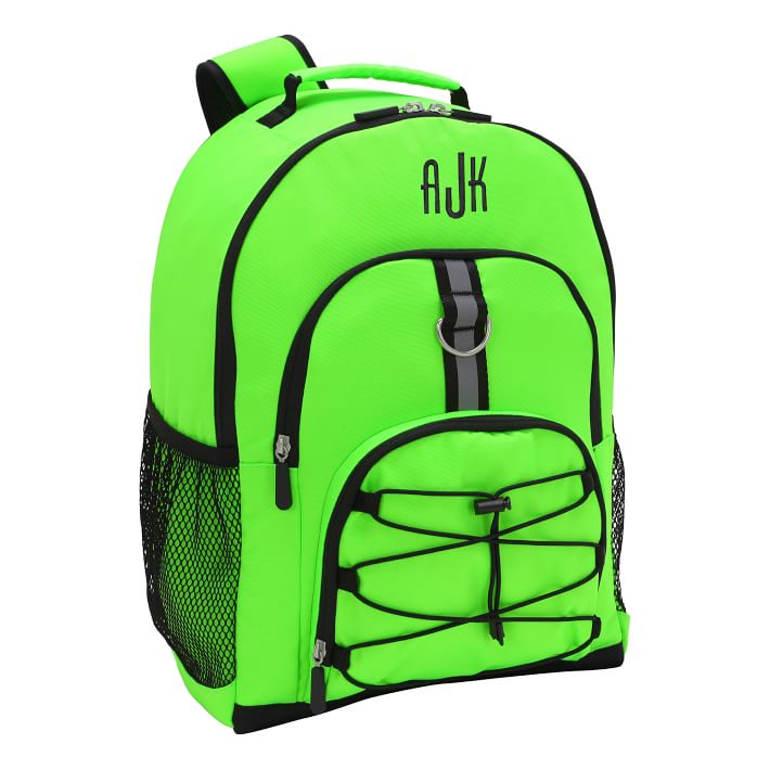 Gear-Up Neon Green Solid Backpack | Pottery Barn Teen