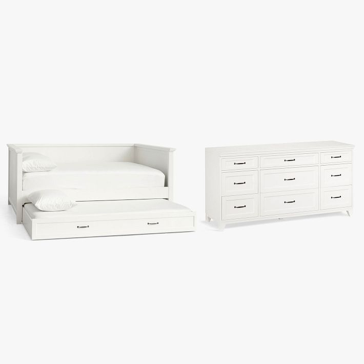 Hampton Daybed with Trundle &amp; 9-Drawer Dresser Set