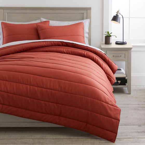 Washed Cotton Tencel Blend Comforter Pottery Barn Teen