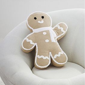 Gingerbread Family Personalized Christmas Lumbar Pillow