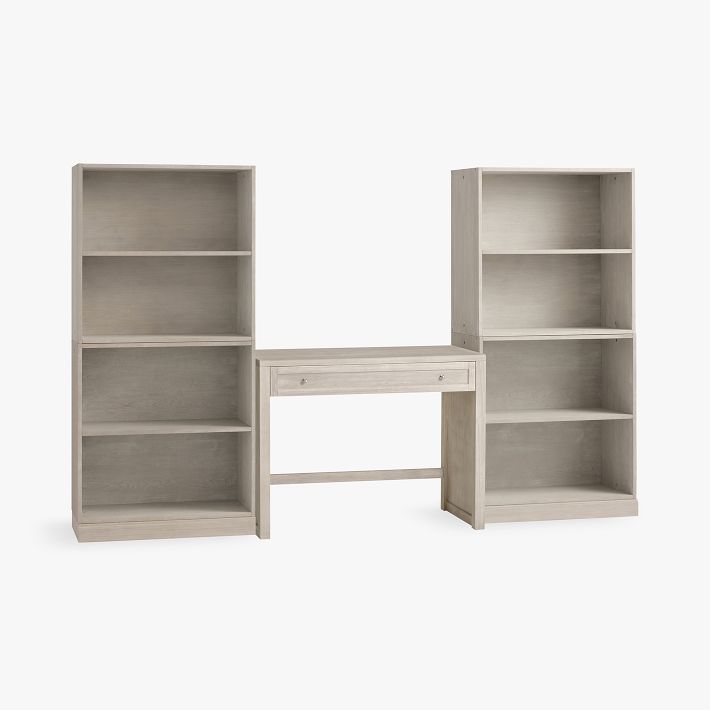 Stack Me Up Desk &amp; Bookcase with Cubbies Set