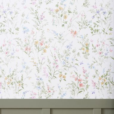 Alana Floral Wallpaper | Pottery Barn Teen