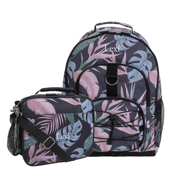Jungle Floral Backpack and Cold Pack Lunch Box Bundle
