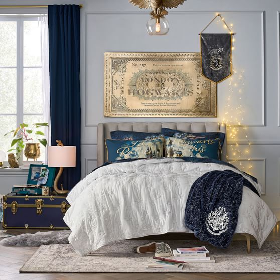 Harry Potter Ravenclaw In Deep Blue Background Queen Bedding Set