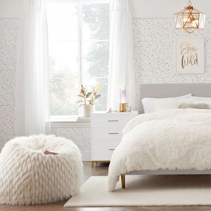 Winter Fox FauxFur Bean Bag Chair Pottery Barn Teen