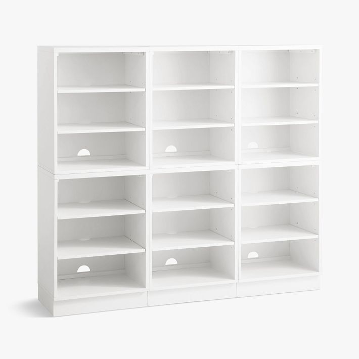 Bowen Triple Tall Bookcase with Shelves
