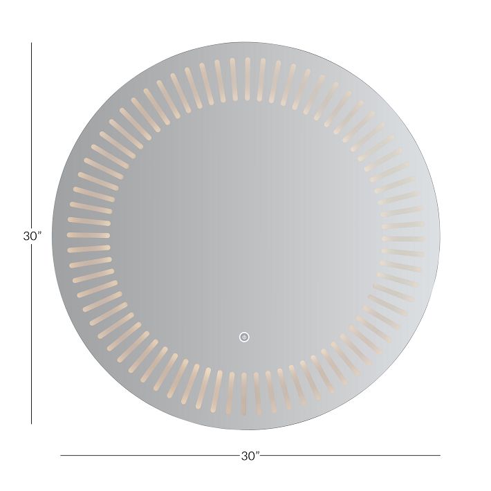 Light-Up Sunburst Round Mirror | Pottery Barn Teen