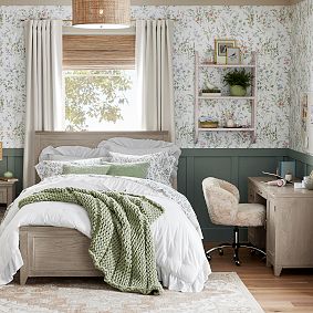 Alana Floral Wallpaper | Pottery Barn Teen