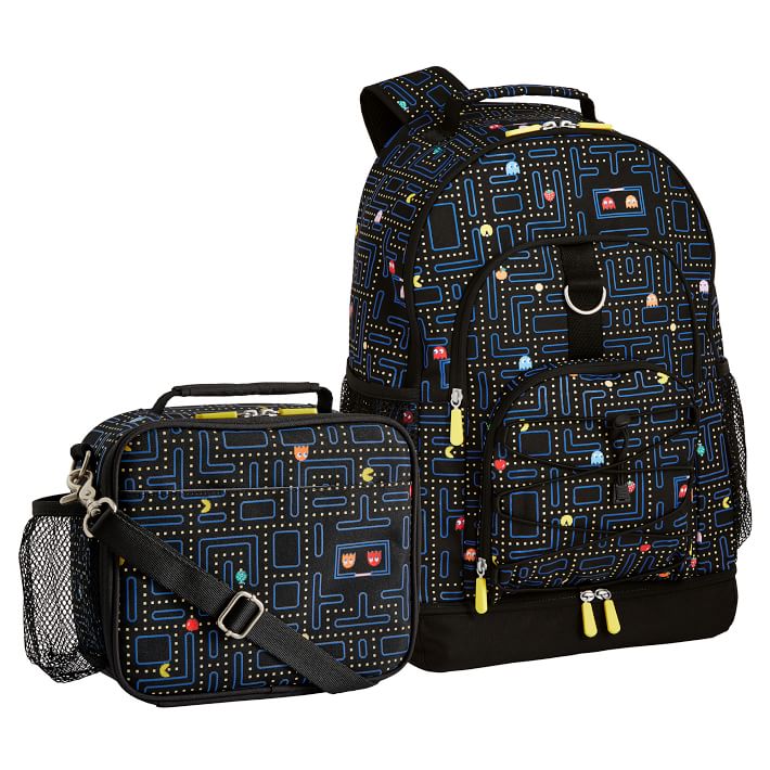 PAC-MAN Sports Backpack &amp; Cold Pack Lunch Bundle