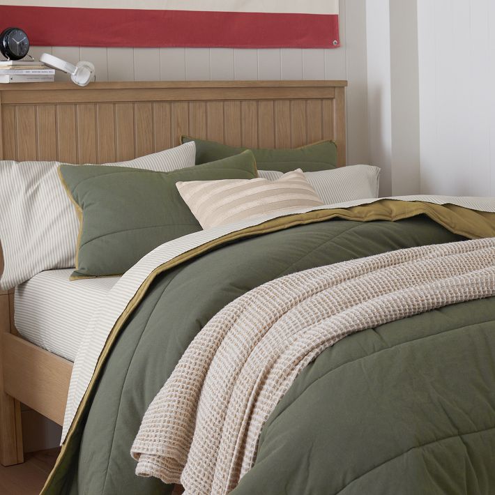 Sunwashed Percale Comforter Cover, Stripe