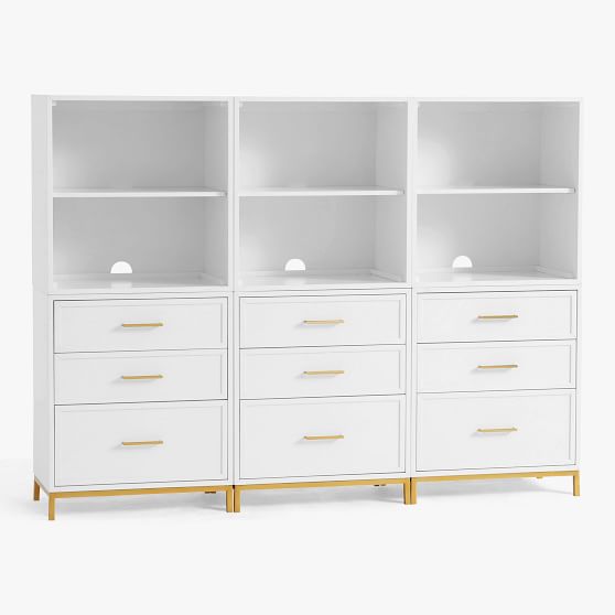 Callum Triple 3-Drawer Wide Storage Cabinet