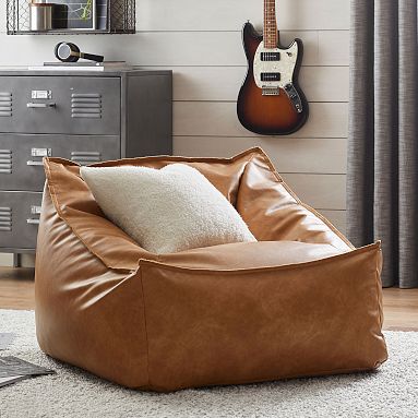 Leather bean bag chair