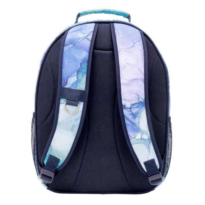 Glacial Backpack and Solid White Slim Water Bottle Bundle