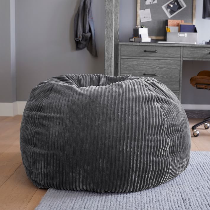 Midnight Chamois Bean Bag Chair, Slipcover + Insert - Yahoo Shopping