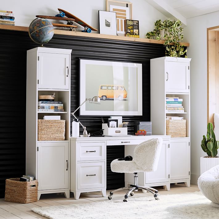 Hampton Smart&#8482; Storage Desk &amp; Bookcase with Cabinet Set