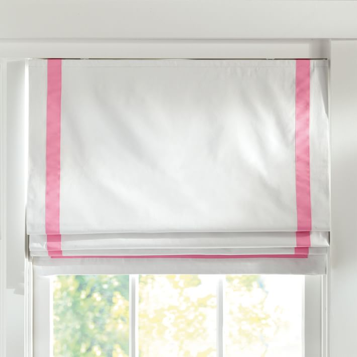 Suite Ribbon Cordless Roman Shade With Blackout Lining