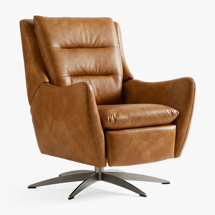 Caramel leather recliner chair new arrivals