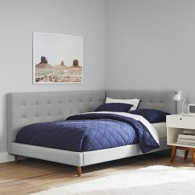 Corner on sale platform bed