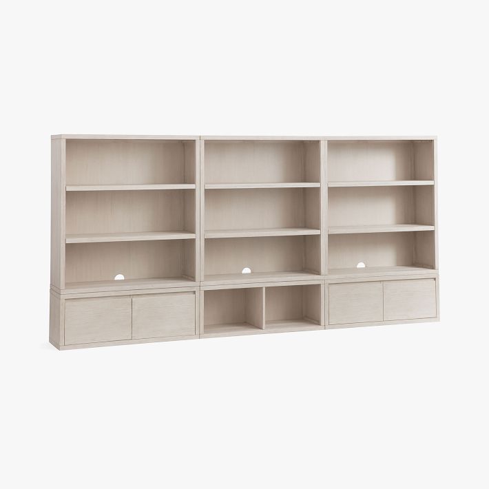 Mixed Material 3 Shelf Bookcase Natural - Room Essentials™