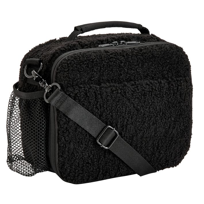 Gear-Up Black Cozy Sherpa Cold Pack Lunch Box