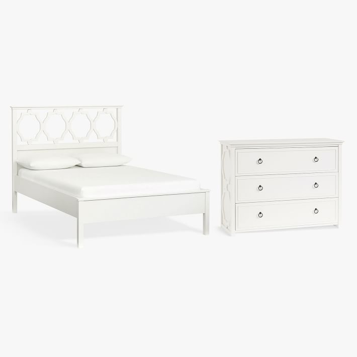 Evie Bed &amp; 3-Drawer Dresser Set