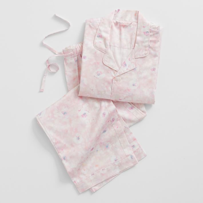 Monique Lhuillier Cherry Blossom Sateen Pajama Set