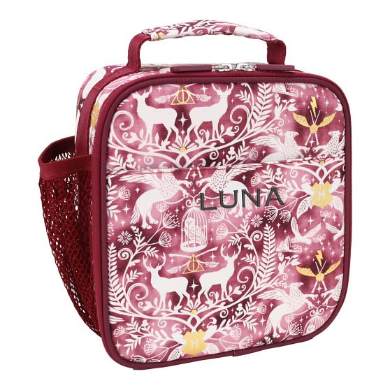 HARRY POTTER™ Gear-Up Magical Damask Maroon Lunch Box | Pottery Barn Teen