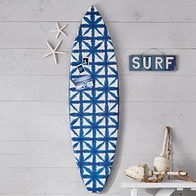 Surfboard Pinboard, Shibori | Wall Organizers | Pottery Barn Teen