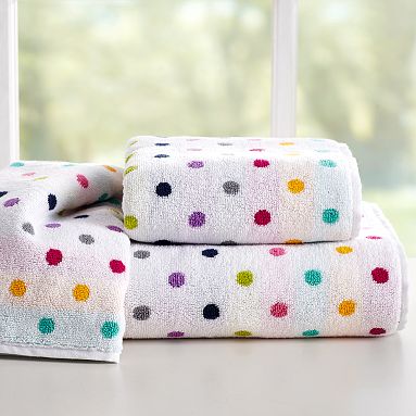 Polka dot on sale bath towels