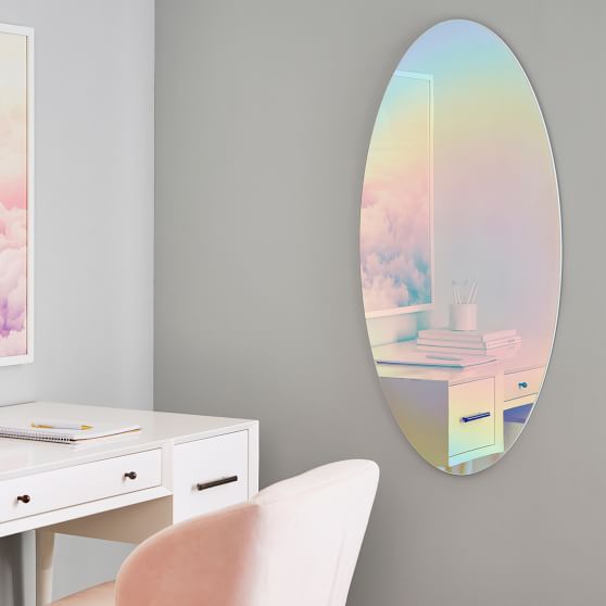 Iridescent Mirror Pottery Barn Teen   Iridescent Mirror C 