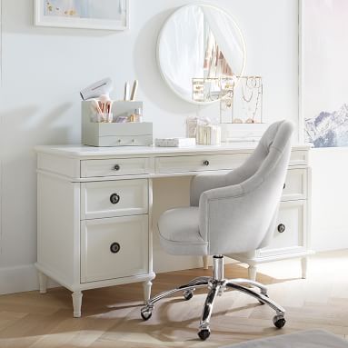 Tufted Swivel Desk Chair 