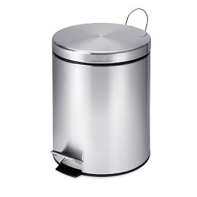 5L Round Stainless Steel Trash Can | Pottery Barn Teen