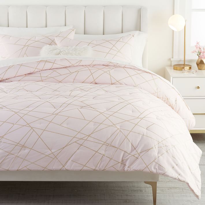 Metallic Printed Twin XL Comforter Pottery Barn Teen