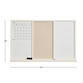 triple study wall board white