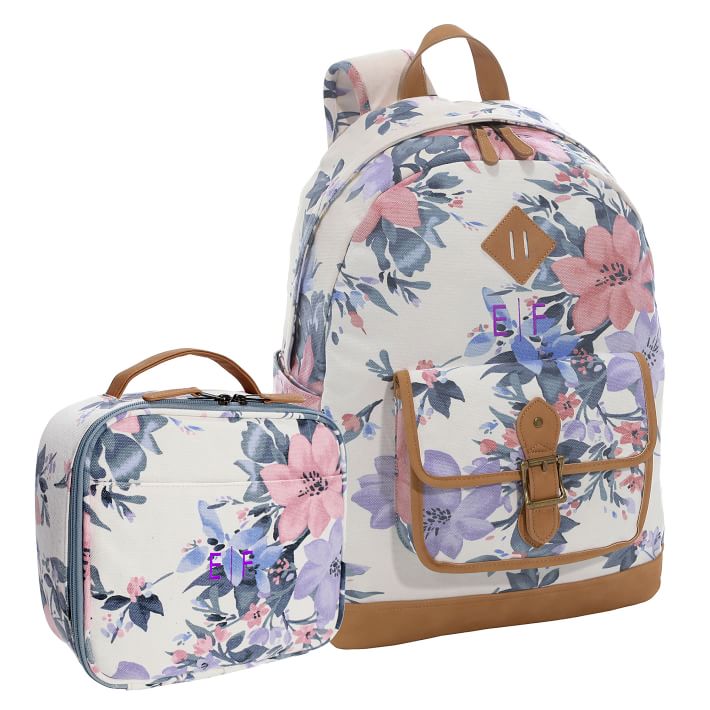 LoveShackFancy Garden Party Large Backpack and Cold Pack Lunch Bundle, Set  of 3