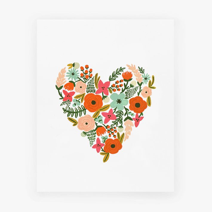 Rifle Paper Co. Floral Heart Print
