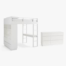 Bowen Loft Bed & 6-Drawer Dresser Set