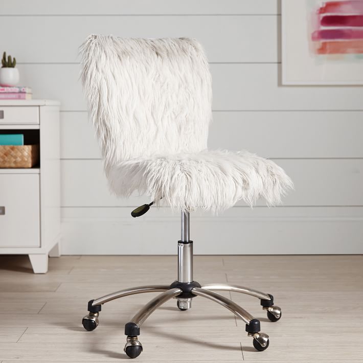 Furlicious&#160;Ivory&#160;Airgo Swivel Desk Chair