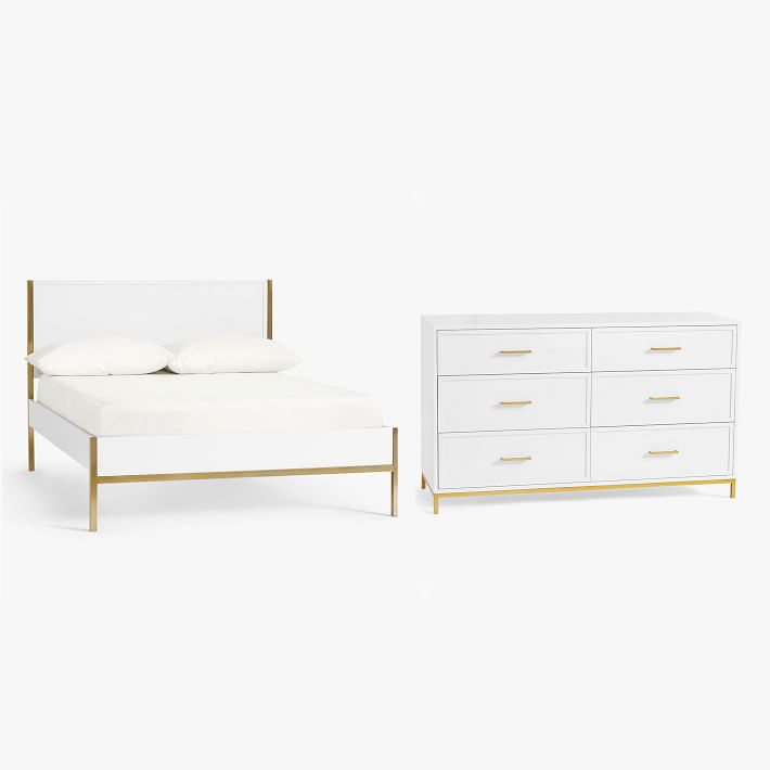 Blaire Classic Platform Bed &amp; 6-Drawer Dresser Set