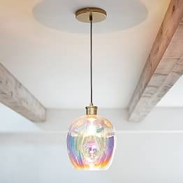 Iridescent globe table deals lamp