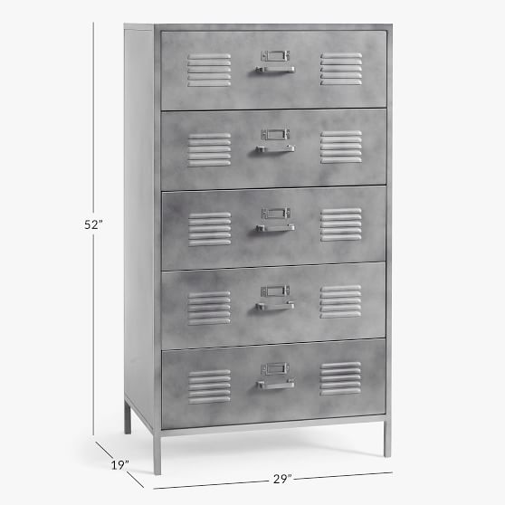 Locker Tall Chest of Drawers Pottery Barn Teen