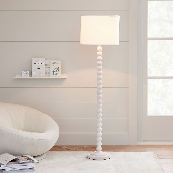 Wood ball floor deals lamp