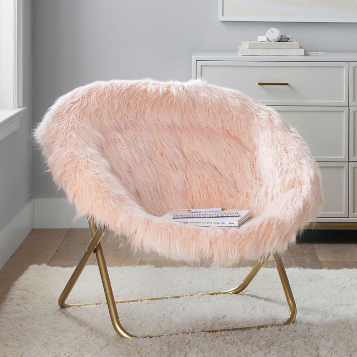 Blush fur chair new arrivals