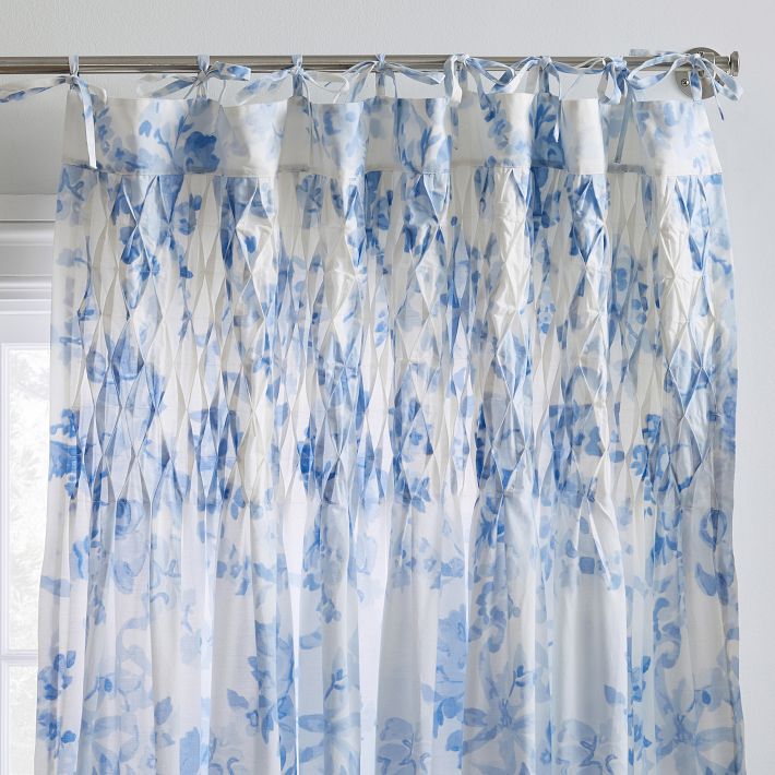 LoveShackFancy Garden Damask Smocked Curtain