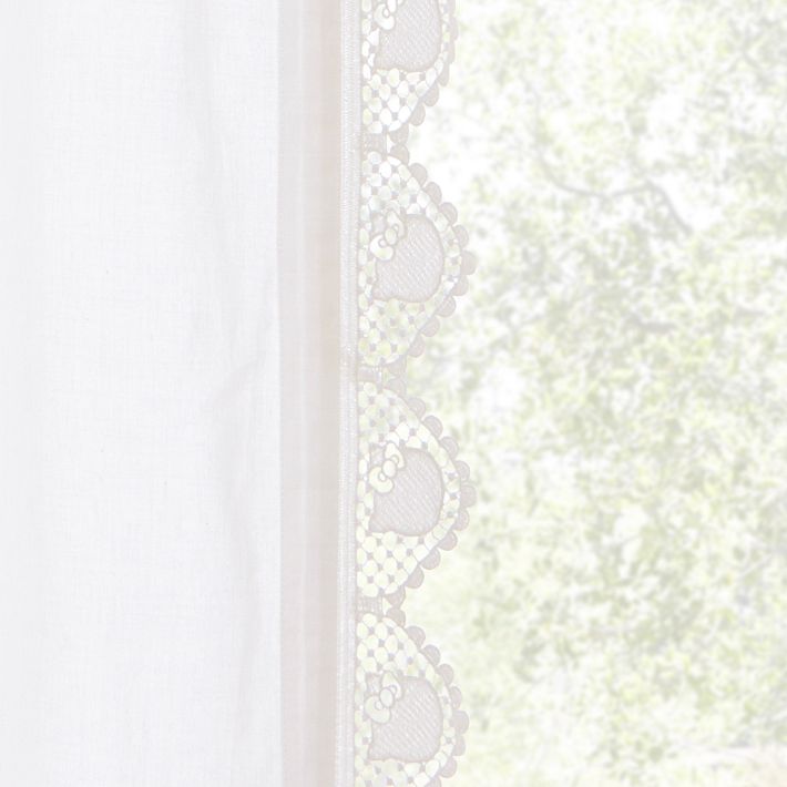 Hello Kitty® Crochet Trim Sheer Curtain - Set of 2