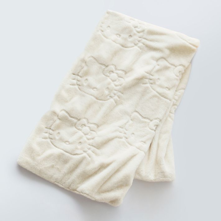 Hello Kitty Plush Throw Blanket 50x70 Grey Plaid Blanket